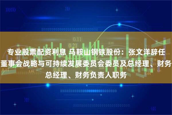 专业股票配资利息 马鞍山钢铁股份：张文洋辞任公司董事、董事会战略与可持续发展委员会委员及总经理、财务负责人职务