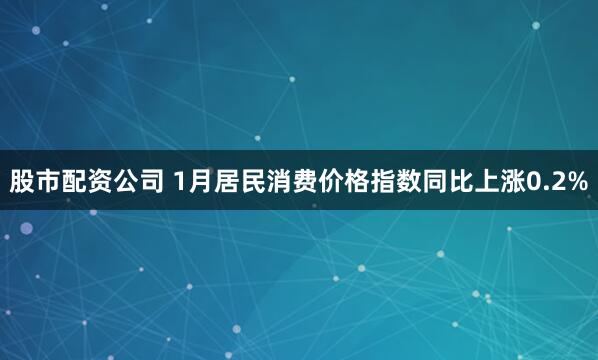 股市配资公司 1月居民消费价格指数同比上涨0.2%